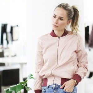 ANINE BING  satin reversible bomber jacket